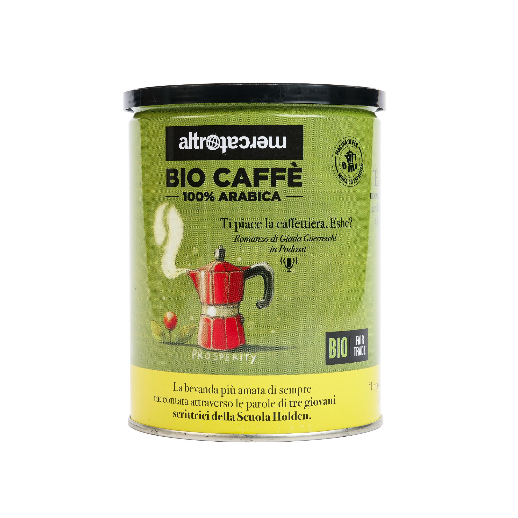 Caffè 100% arabica Biocaffè Racconti Espressi - in lattina - bio -250g