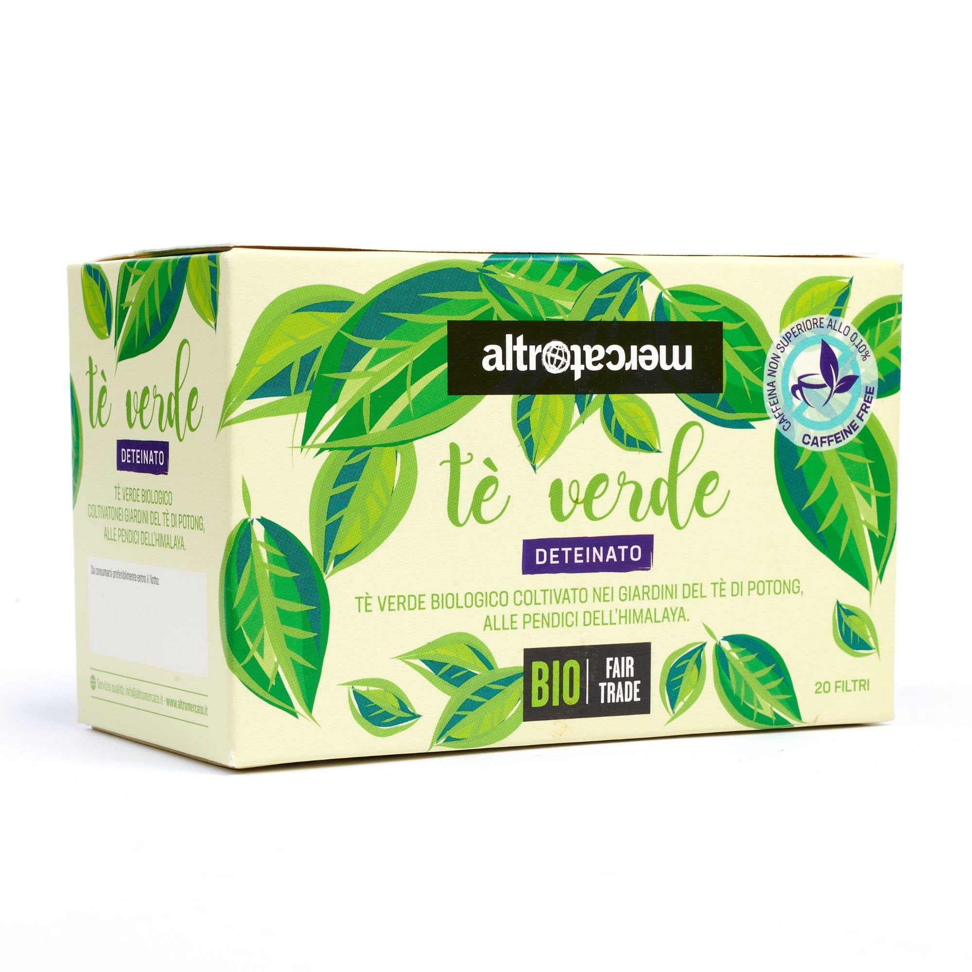 Tè verde Deteinato 20 filtri 30g- Valverbe