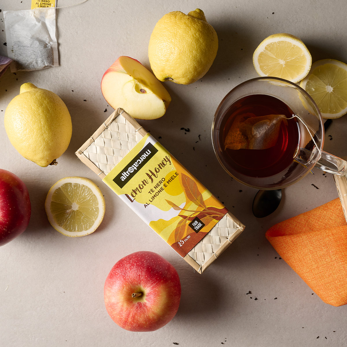 Tè nero lemon honey - in cestino - 25 filtri